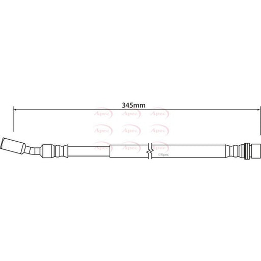 Apec Brake Hydraulic Hose Line Rear fits Land Rover Discovery III 2004-2009