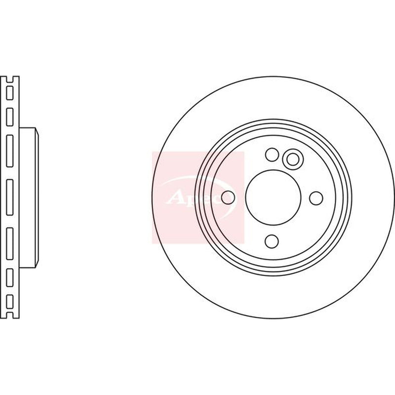 Apec 2 x Vented Brake Discs fits Mini Mini 2001-2008