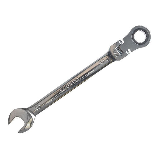 Faithfull Ratchet Combination Spanner Flex Head CV 12mm Faithfull - Dynamic Drive