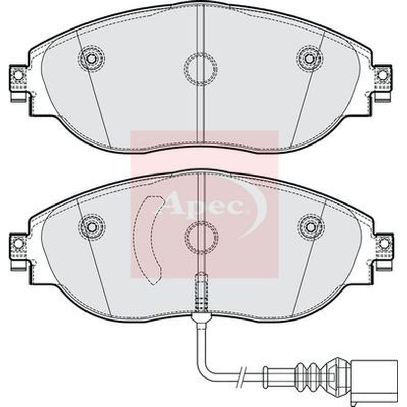 Apec Front Brake Pad Set fits Audi A3 2012-2021