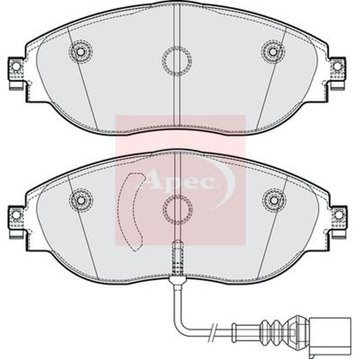 Apec Front Brake Pad Set fits Audi A3 2012-2021