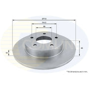 Comline Rear Brake Solid Discs & Pads fits Nissan Primera 2002-2008