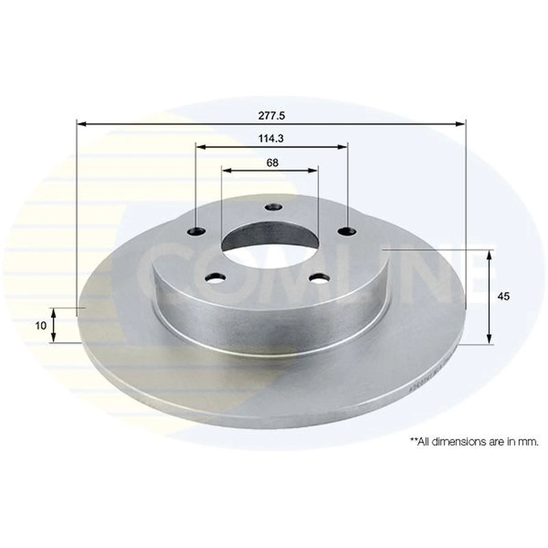 Comline Rear Brake Solid Discs & Pads fits Nissan Primera 2002-2008