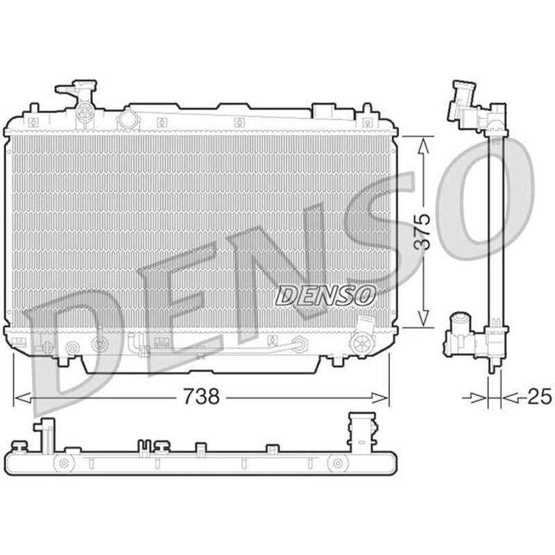 Denso Engine Radiator fits Toyota Rav 4 2000-2005 2.0