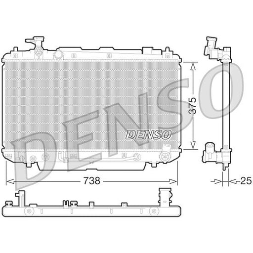 Denso Engine Radiator fits Toyota Rav 4 2000-2005 2.0