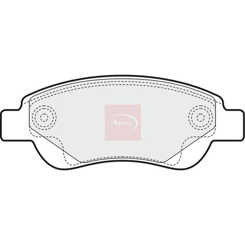 Apec Front Brake Pad Set fits Citroën C1 2005-2014 1.0 1.4