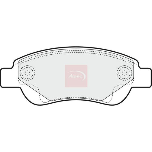 Apec Front Brake Pad Set fits Citroën C1 2005-2014 1.0 1.4