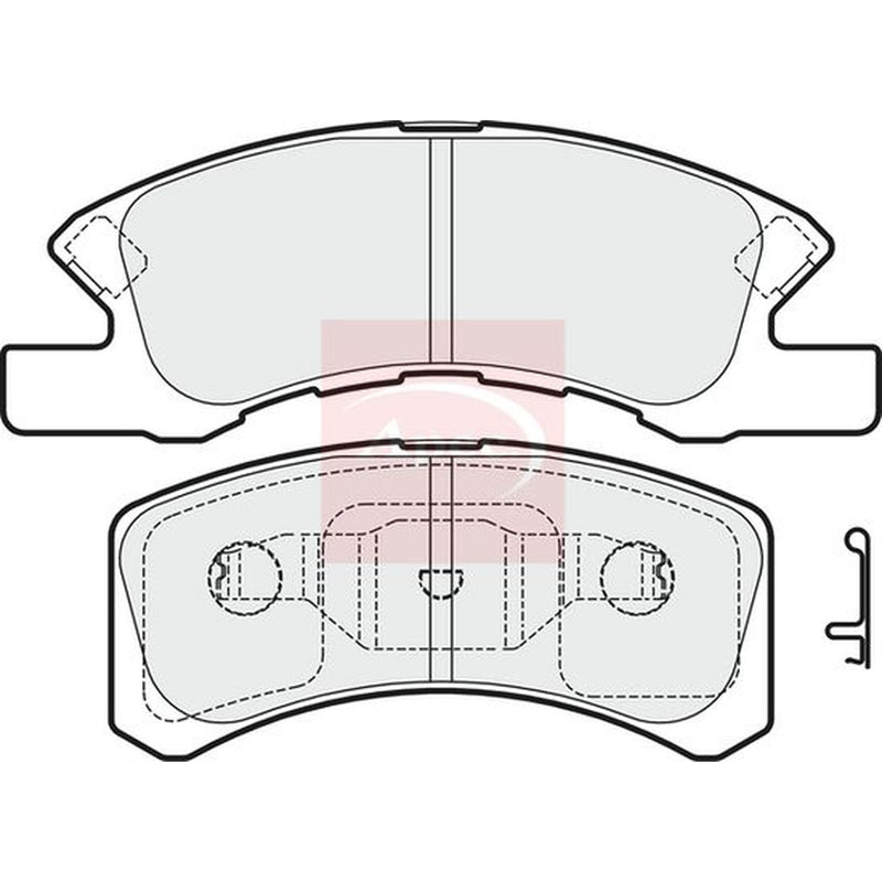 Apec Front Brake Pad Set fits Daihatsu Charade VI 2003 on 0.7 1.0