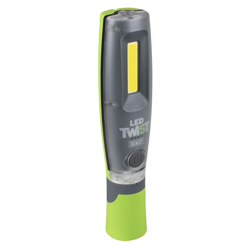 Sealey LED Twist Rechargeable Inspection Light Green LED2001G Sealey - Dynamic Drive
