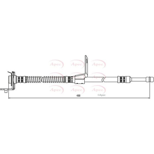 Apec Brake Hydraulic Hose Line Front Left fits Hyundai Getz 2002-2010