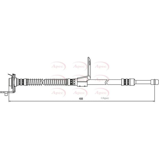 Apec Brake Hydraulic Hose Line Front Left HOS4138