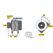 Bosch Car Alternator 12V 0 986 080 100