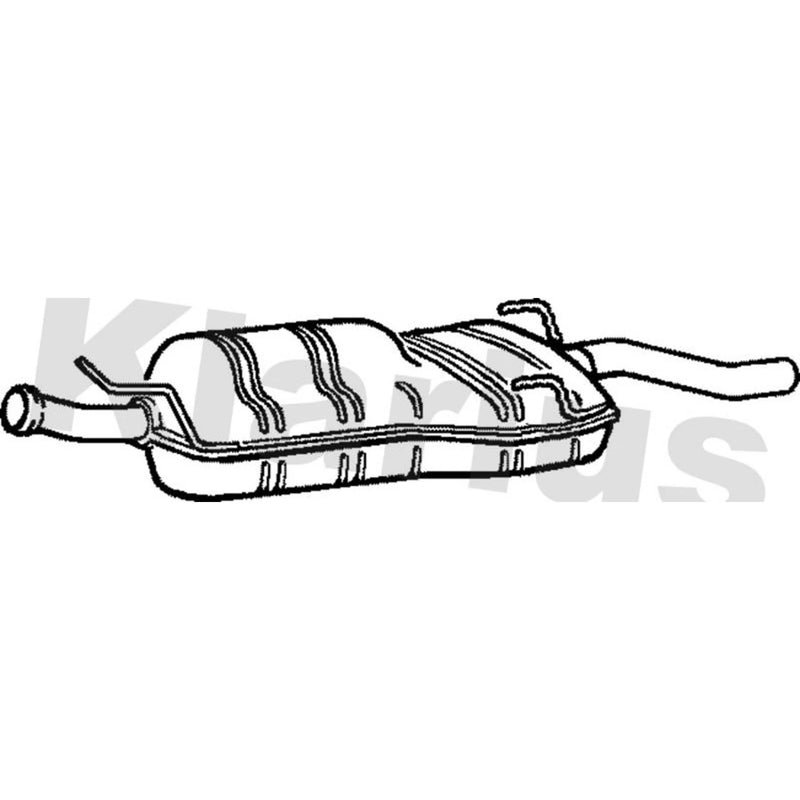 Klarius Box With Tail Pipe Rear fits Saab 9-3 1998-2002 2.2