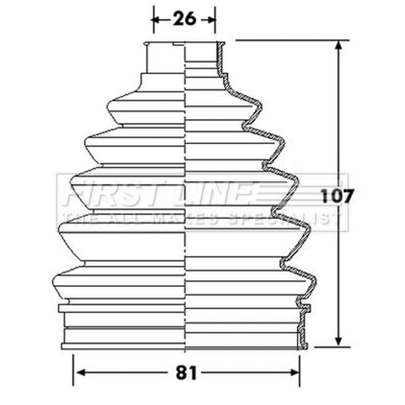 First Line Drive Shaft Bellow Kit Front Left Thermopl fits Mercedes-Benz A-Class