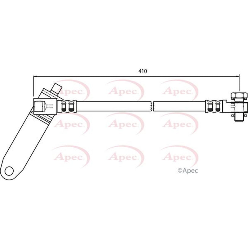 Apec Brake Hydraulic Hose Line Front Right fits Ford Transit 2000-2006