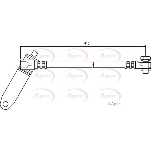 Apec Brake Hydraulic Hose Line Front Right fits Ford Transit 2000-2006