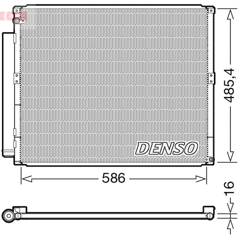 Denso Air Conditioning Condenser fits Toyota Land Cruiser Prado 2002-2010 3.0