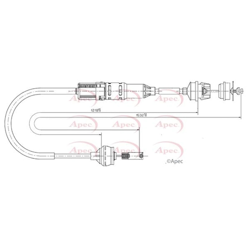 Apec Clutch Control Cable Pull CAB5030