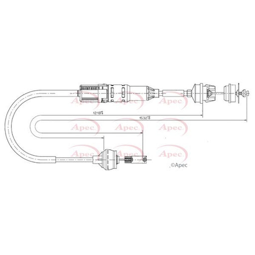 Apec Clutch Control Cable Pull fits Peugeot 306 1999-2002 2.0