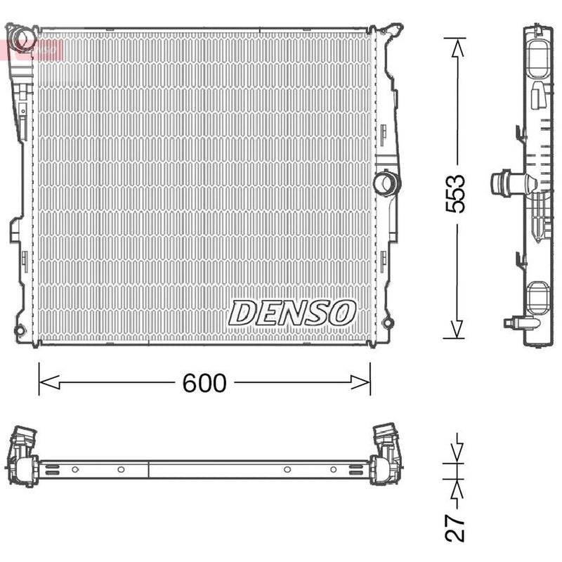 Denso Engine Radiator fits BMW X3 2010-2017