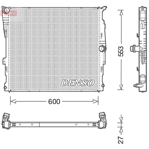 Denso Engine Radiator fits BMW X3 2010-2017