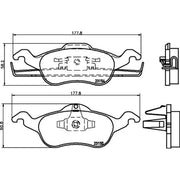 Mintex Front Brake Pad Set fits Ford Focus I 1998-2005 1.4 1.6 1.8 2.0