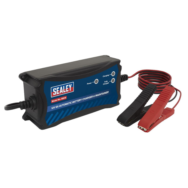 Sealey Battery Maintainer Charger 12V 6A Fully Automatic SBC6 Sealey - Dynamic Drive