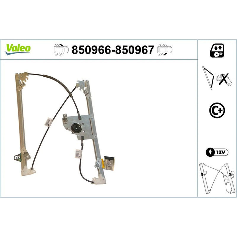 Valeo Electric Window Regulator Lifter Left Front 850966