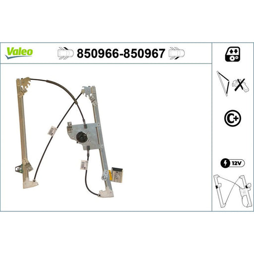 Valeo Electric Window Regulator Lifter Left Front 850966