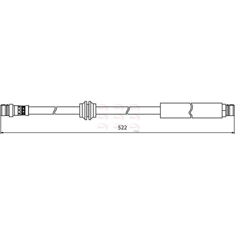 Apec Brake Hydraulic Hose Line Rear fits VW Caddy III 2004-2010 1.9 2.0