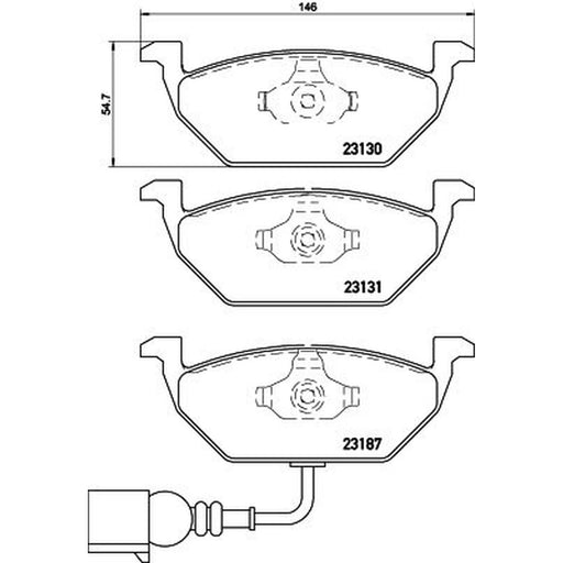 DON Front Brake Pad Set fits Audi A2 2000-2005 1.4 1.6