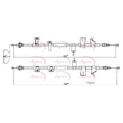 Apec Handbrake Cable Right Rear CAB1670