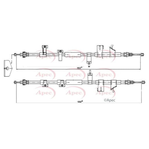 Apec Handbrake Cable Right Rear CAB1670