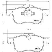 Mintex Front Brake Pad Set fits MG MG 6 2010 on 1.8