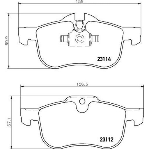 Mintex Front Brake Pad Set fits MG MG 6 2010 on 1.8