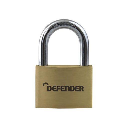 Defender Brass Padlock 50mm Keyed Alike DEFENDER - Dynamic Drive