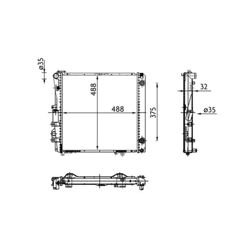 Mahle Engine Radiator fits Mercedes-Benz S-Class 1985-1991