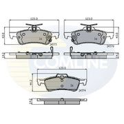 Comline Front & Rear Brake Discs & Pads fits Toyota Yaris/Vitz 2012-2020 1.5