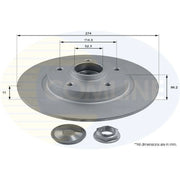 Comline Front & Rear Brake Discs & Pads fits Renault Grand Scénic III 2009-2016