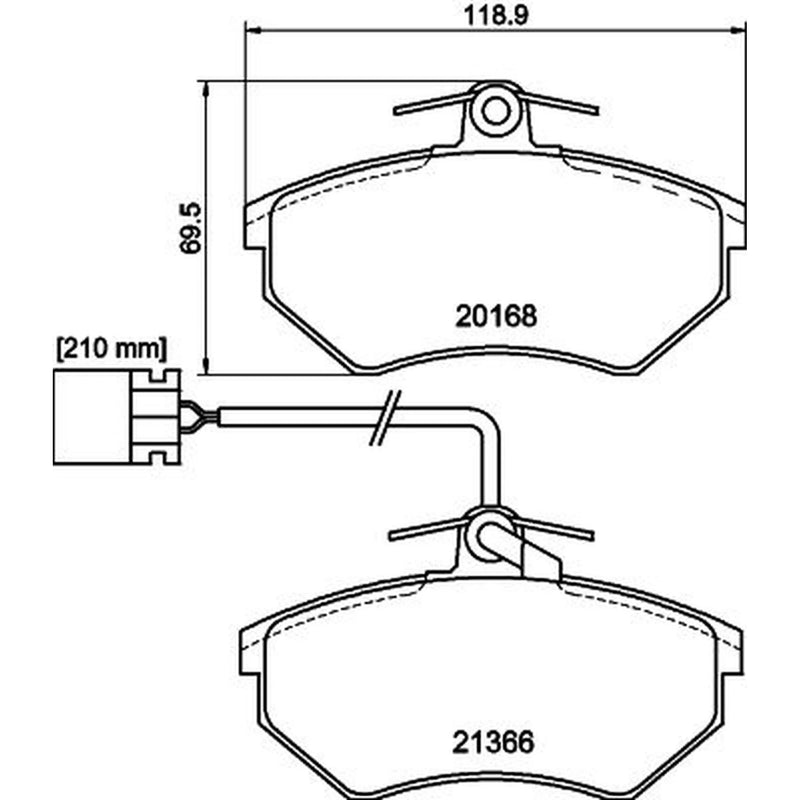 Mintex Front Brake Pad Set fits VW Golf 1992-1997 2.0 2.8