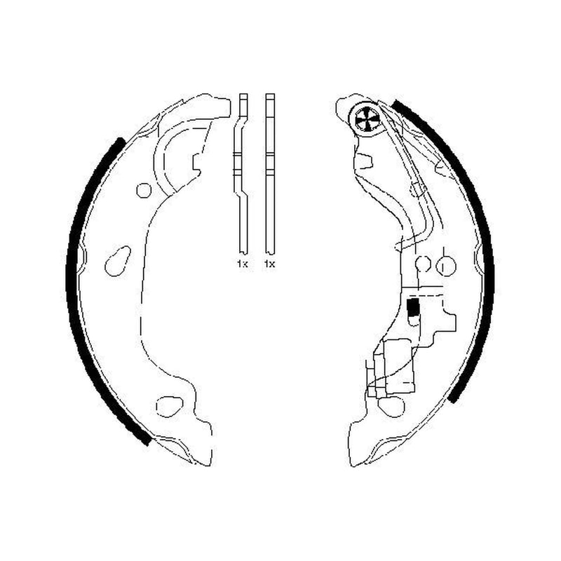 Mintex Brake Shoe Set Axle Kit fits Fiat Punto 1999-2012