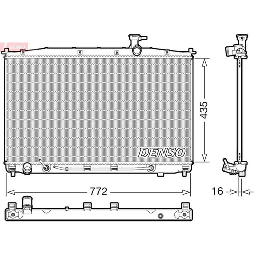 Denso Engine Radiator fits Hyundai Santa Fé II 2006-2012 2.2 2.7