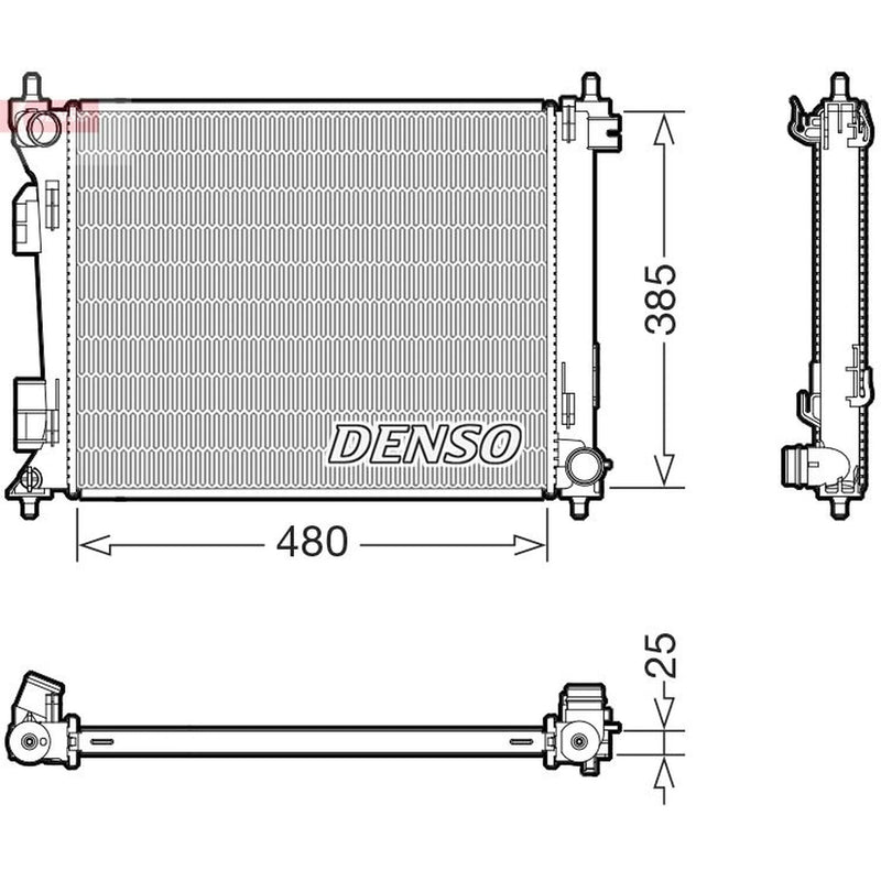 Denso Engine Radiator fits Kia Rio IV 2017 on 1.4