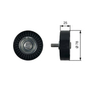 Gates V-Ribbed Belt Deflection/Guide Pulley T36412