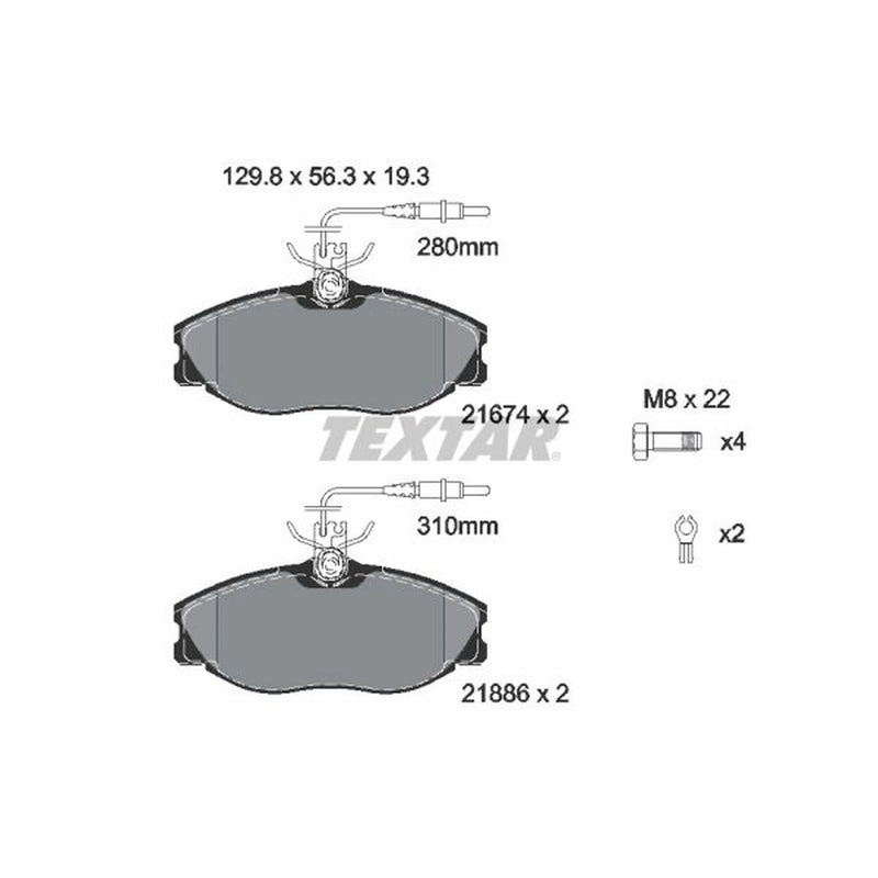 Textar Front Brake Pad Set 2167403