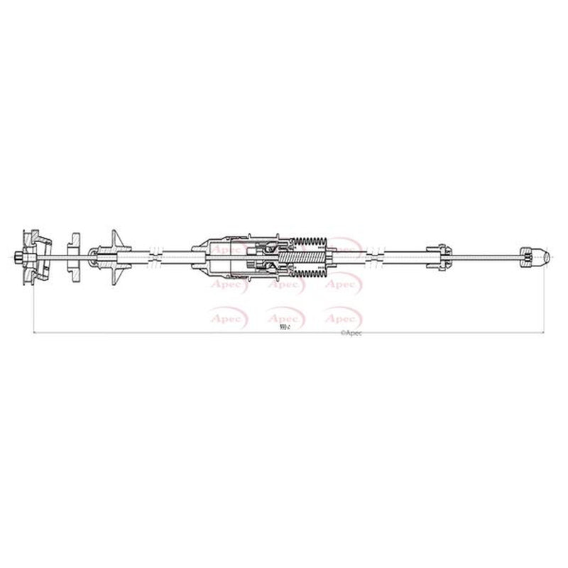 Apec Clutch Control Cable Pull fits Peugeot 106 II 1996-2004 1.1 1.4 1.5 1.6