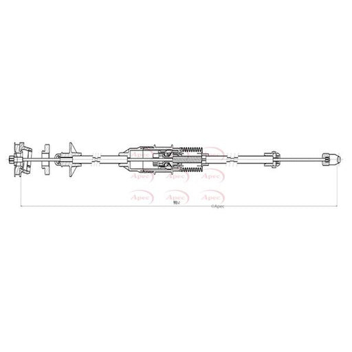 Apec Clutch Control Cable Pull fits Peugeot 106 II 1996-2004 1.1 1.4 1.5 1.6