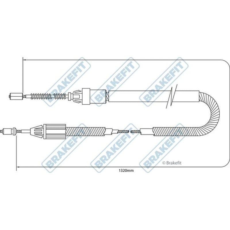 Apec Handbrake Cable Left Rear BBC3361