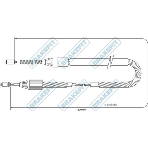 Apec Handbrake Cable Left Rear fits Renault Clio 2001-2016 1.2