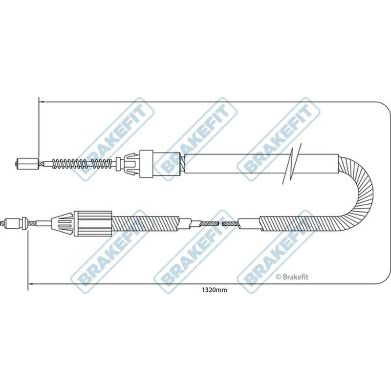 Apec Handbrake Cable Left Rear fits Renault Clio 2001-2016 1.2